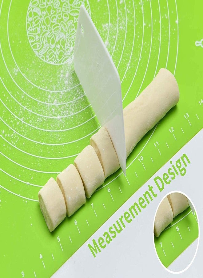 CRIYALE Non-Stick Silicone Reusable Pastry Fondant Dough Roti Chapati Rolling Baking Sheet Mat with Measurments | Roti Mat for Kitchen Platform | Chapati Atta Kneading Mat (Green) - Image 4